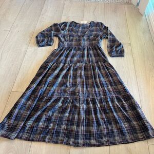 Marine Layer Plaid Dress - Blue and Black, Maeve Dress NWT